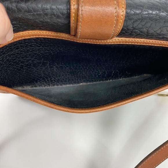 Vintage‎ Dooney & Bourke Bag Womens Black Brown Leather Crossbody Purse USA 90s - Picture 12 of 16